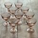 Lot de 9 coupes  à champagne vintage en rosaline