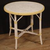 Table basse de jardin en osier, années 80