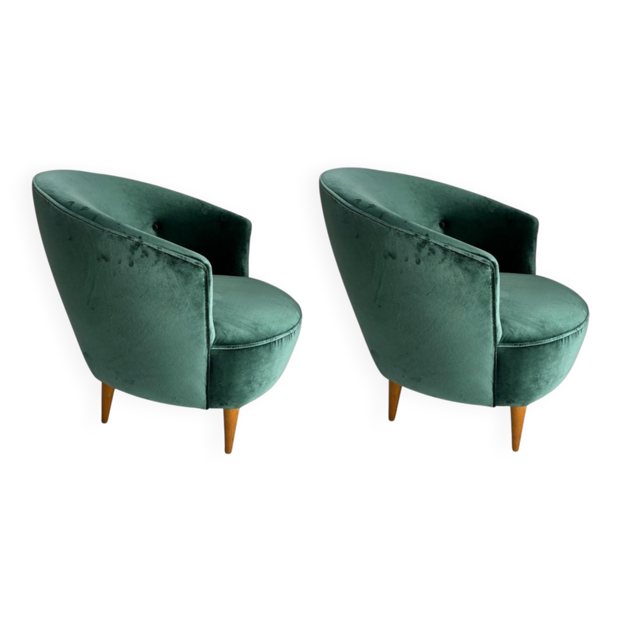 Paire de fauteuils dans le style de Federico Munari, Italie années 50