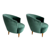 Mid-Century Armchairs in the style of Federico Munari, Italy, 1950s, Set of 2