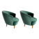 Mid-Century Armchairs in the style of Federico Munari, Italy, 1950s, Set of 2