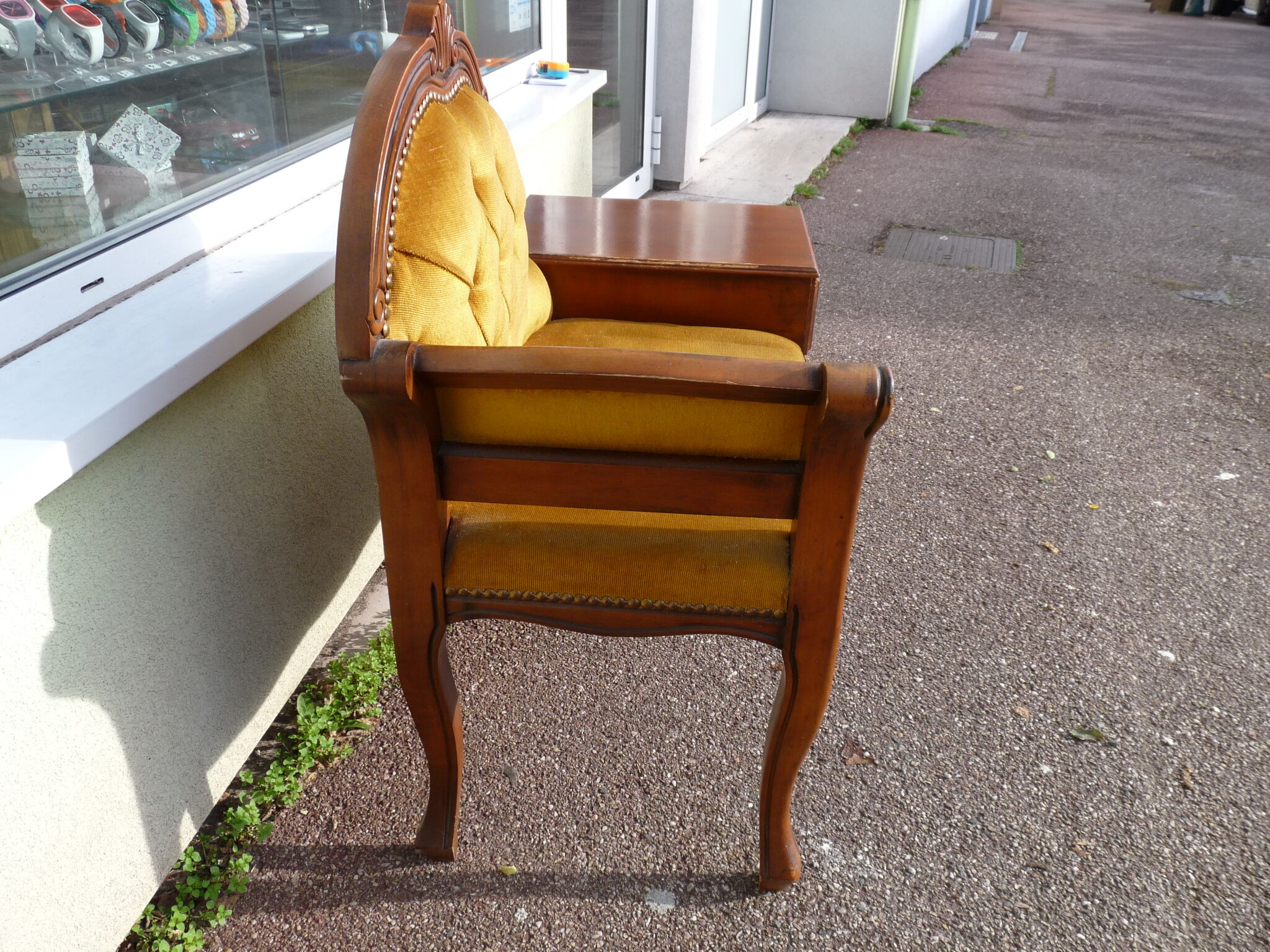 Old furniture phone with seating