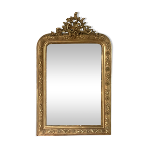 Miroir de cheminée doré