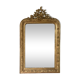 Golden fireplace mirror with pediment