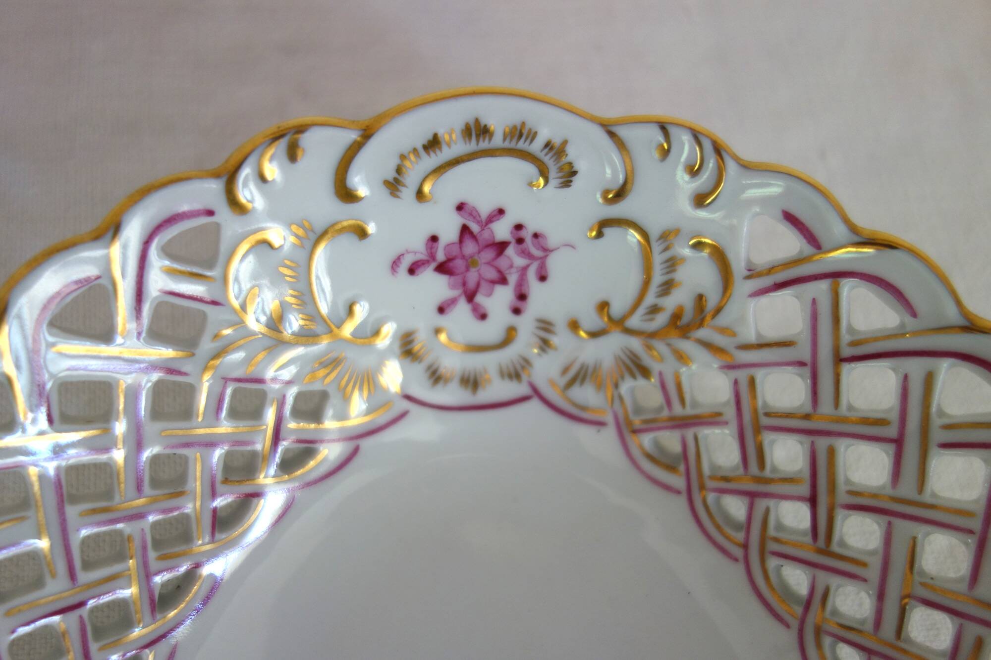 Openwork porcelain cup, Herend factory, Hungary