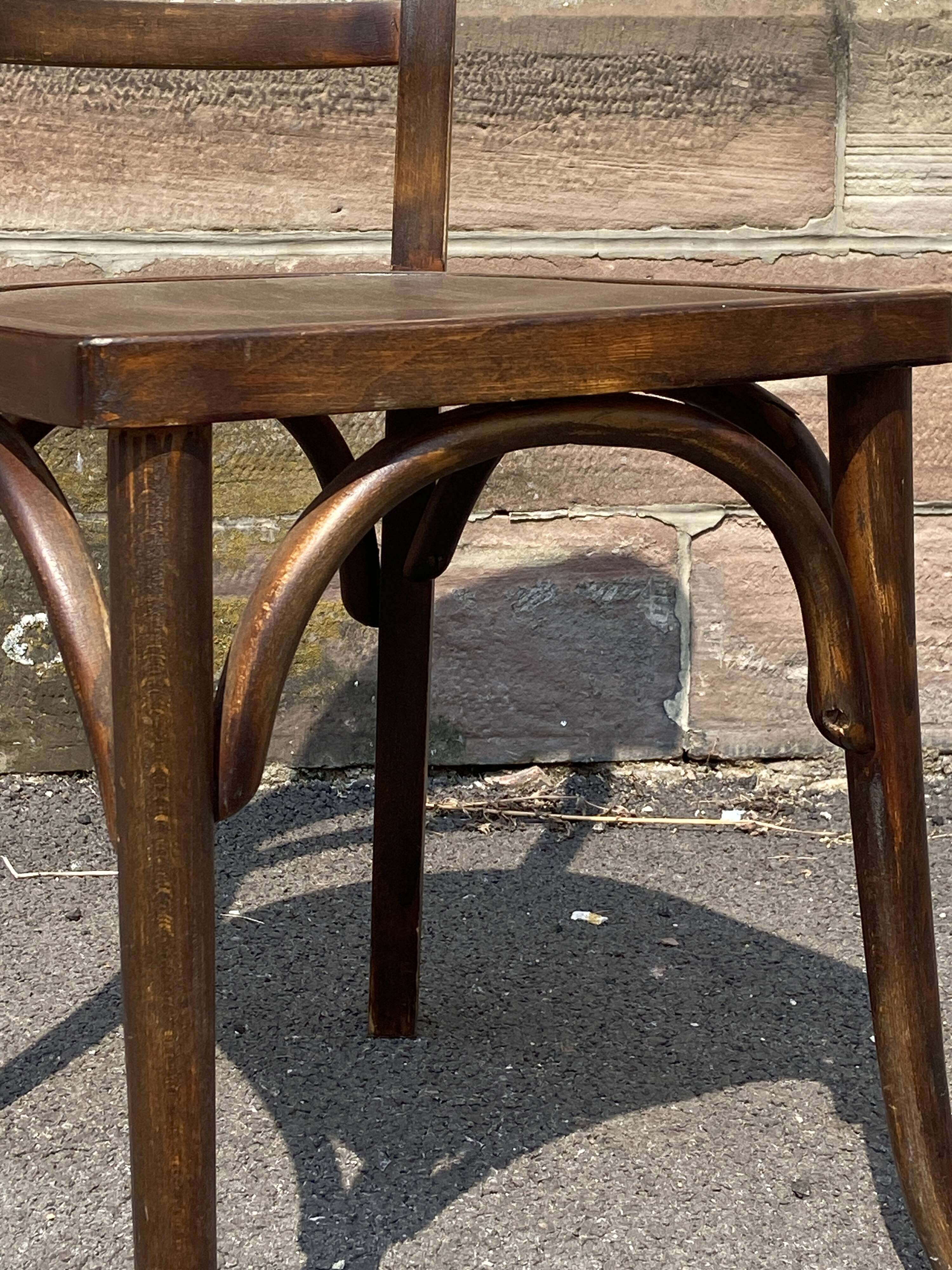 6 chaises bistrot bois courbé vintage