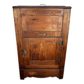 American icebox in oak and zinc – early 20th century