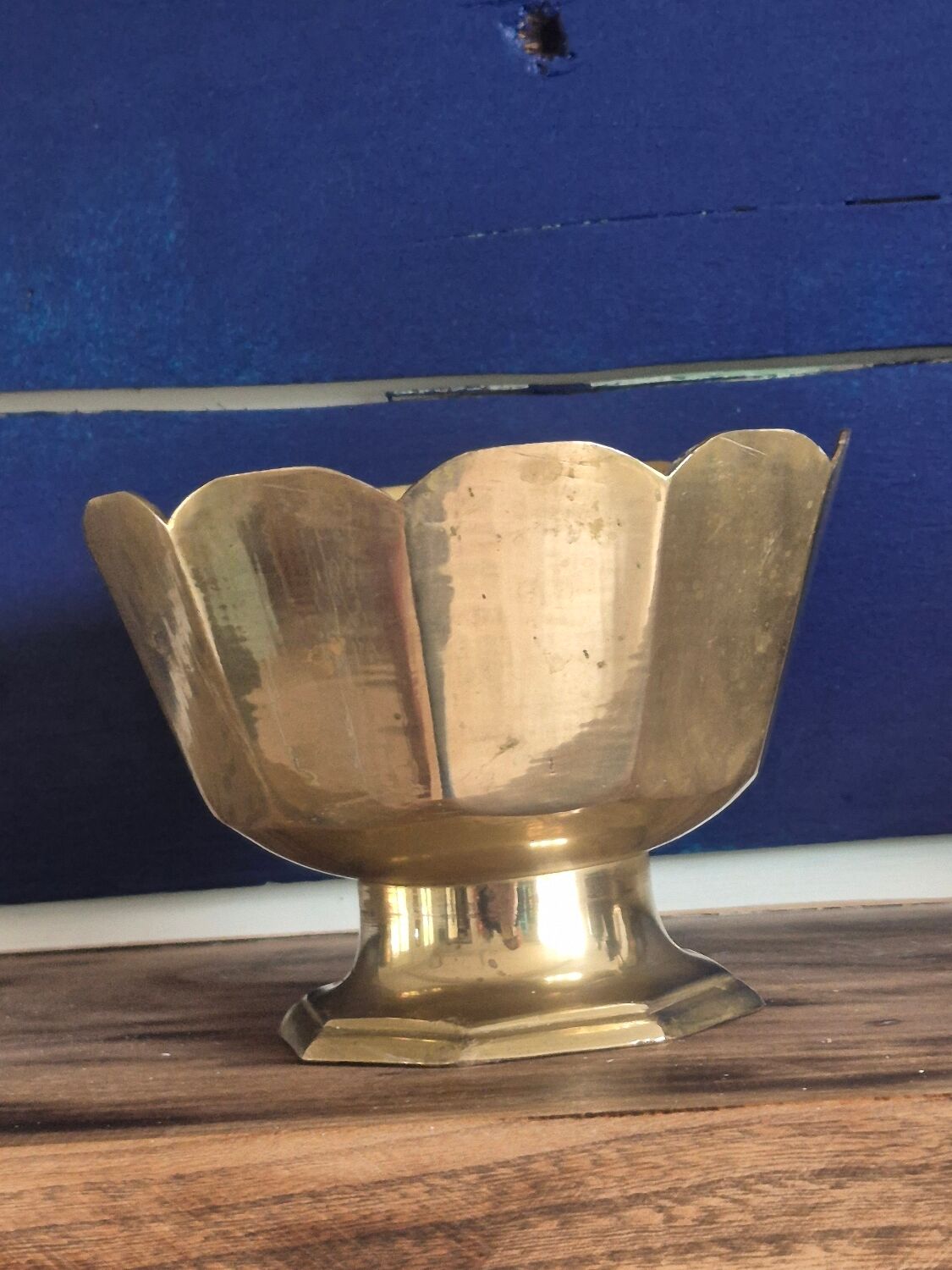 Golden brass cup