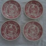 4 flat plates Villeroy and Boch Burgenland pink décor
