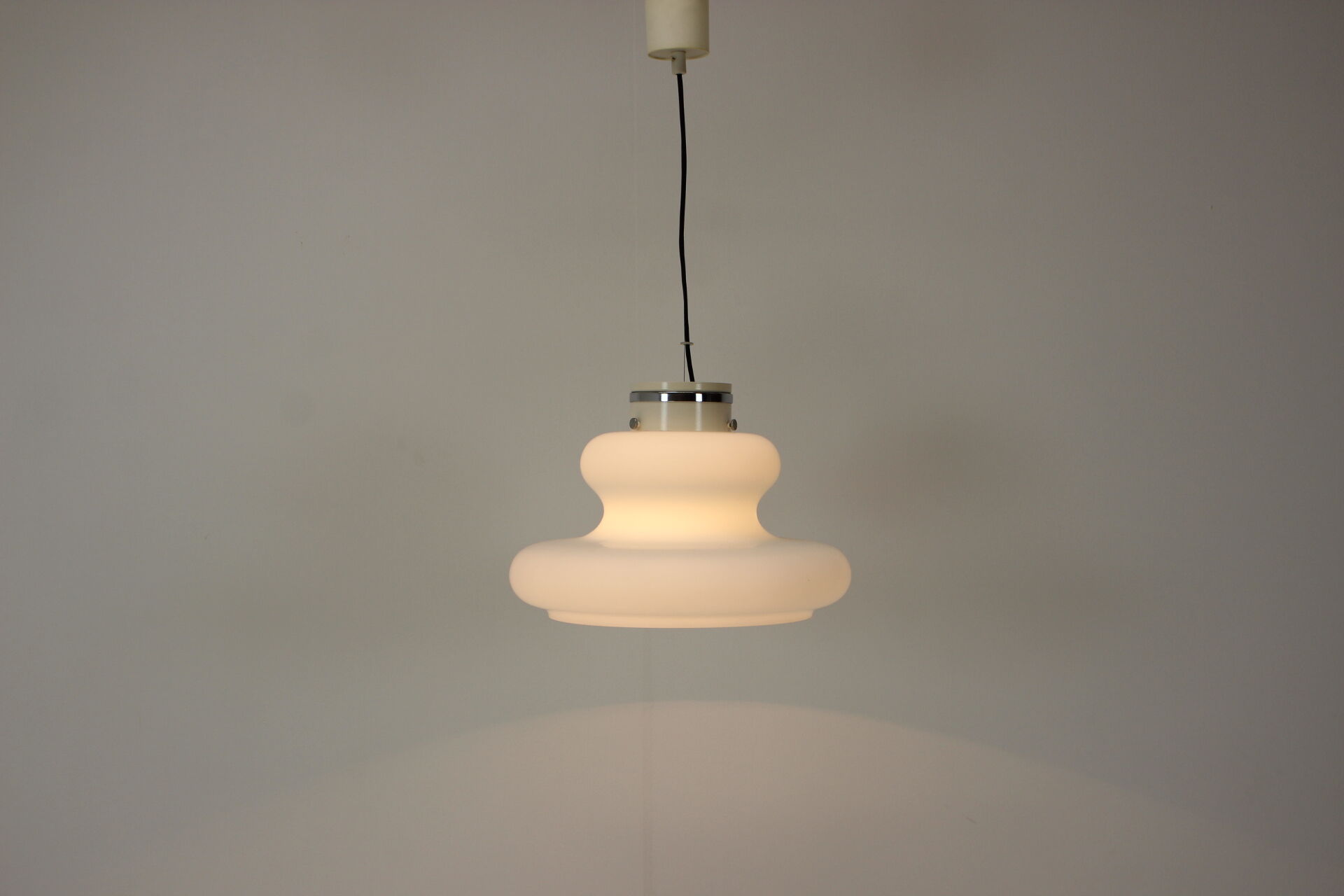 Midcentury Glass Pedant by Napako, 1960s