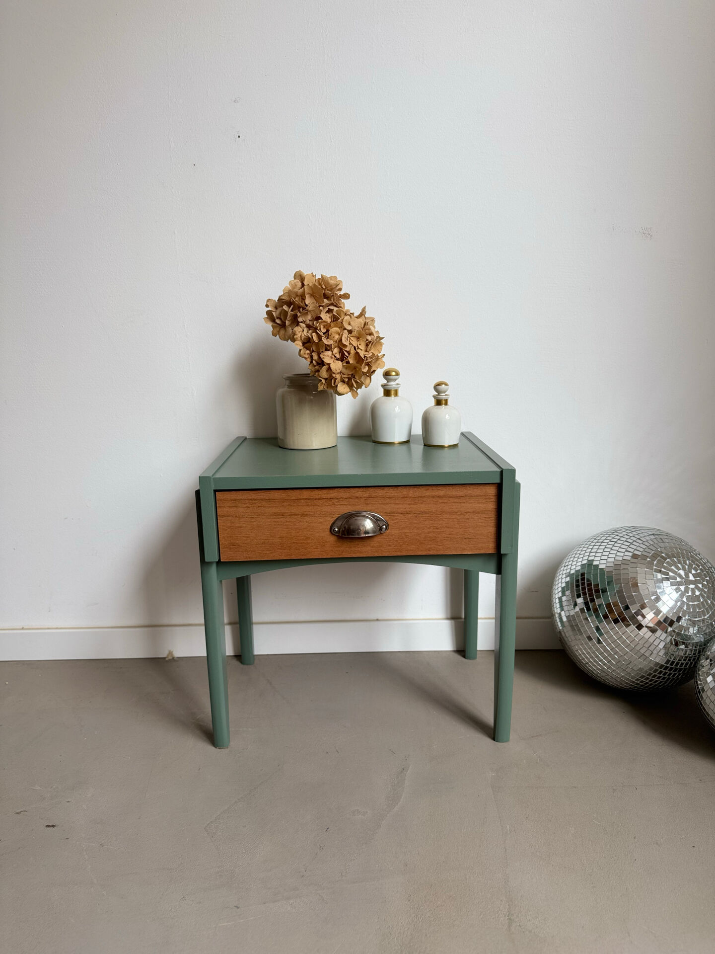 Teak bedside table