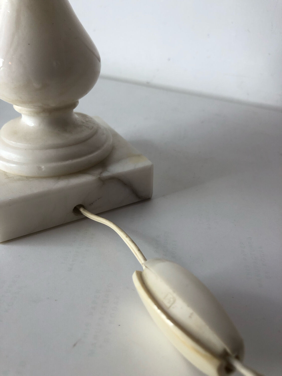 Alabaster bedside lamp