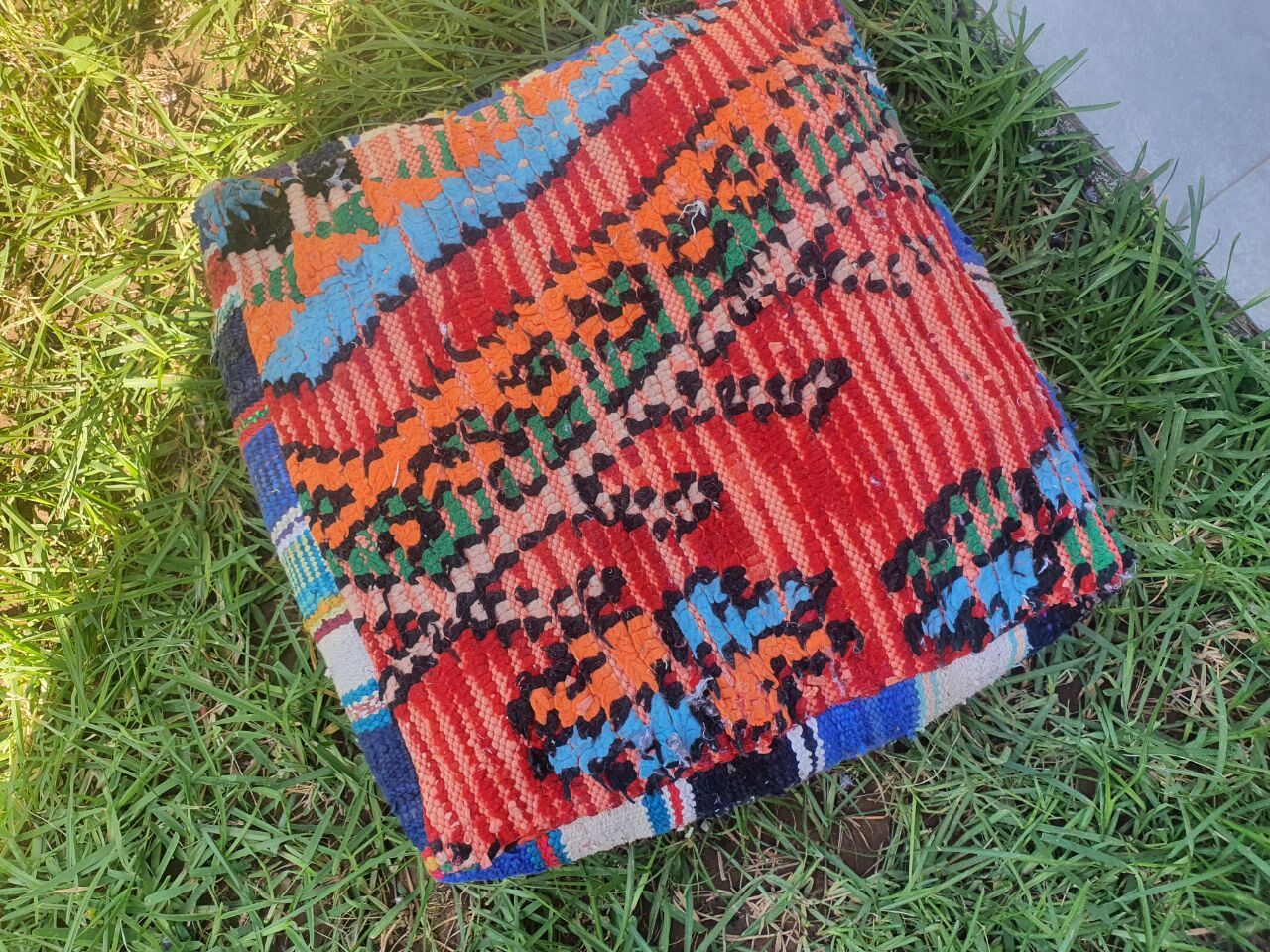 Moroccan carpet pouf