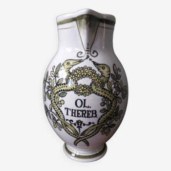 Vintage vase with herbalist pot decoration