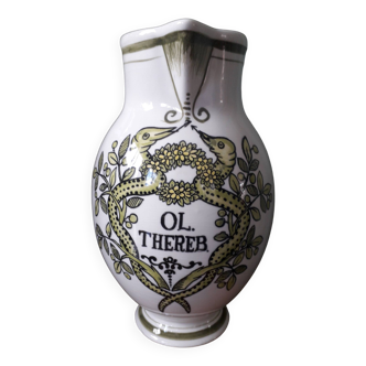 Vintage vase with herbalist pot decoration