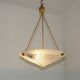 French Vintage Art Deco Style Hanging Ceiling Light – Clichy Glass Shade