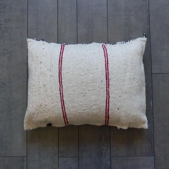 Moroccan kilim cream cushion