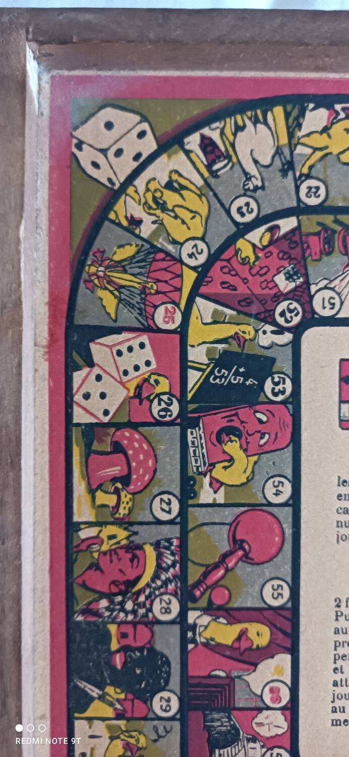 Wooden game of checkers and goose