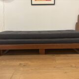 Vintage oak convertible bench by Alain Gaubert