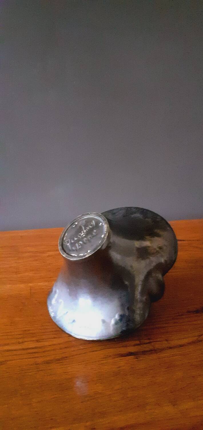 Ceramic bowl, basket from the 50s by Accolay Yonne