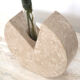Fratelli Manelli style Travertine and glass test tube vase