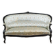Banquette époque Napoléon III en bois noirci vers 1850