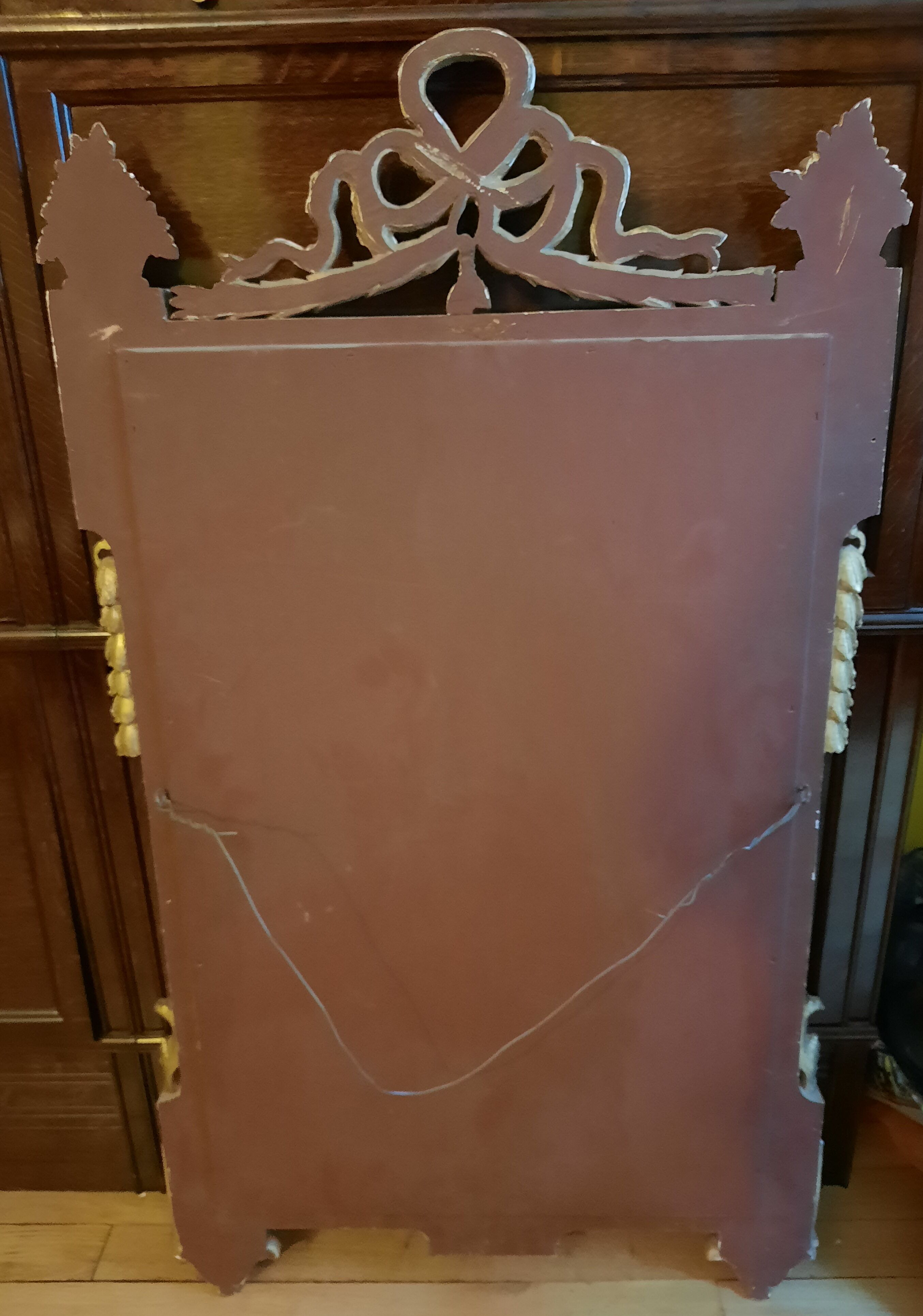 Louis XVI style gilded mirror