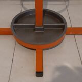 Porte manteaux vintage fer forgé orange et chrome