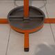 Coat rack vintage wrought iron orange and chrome