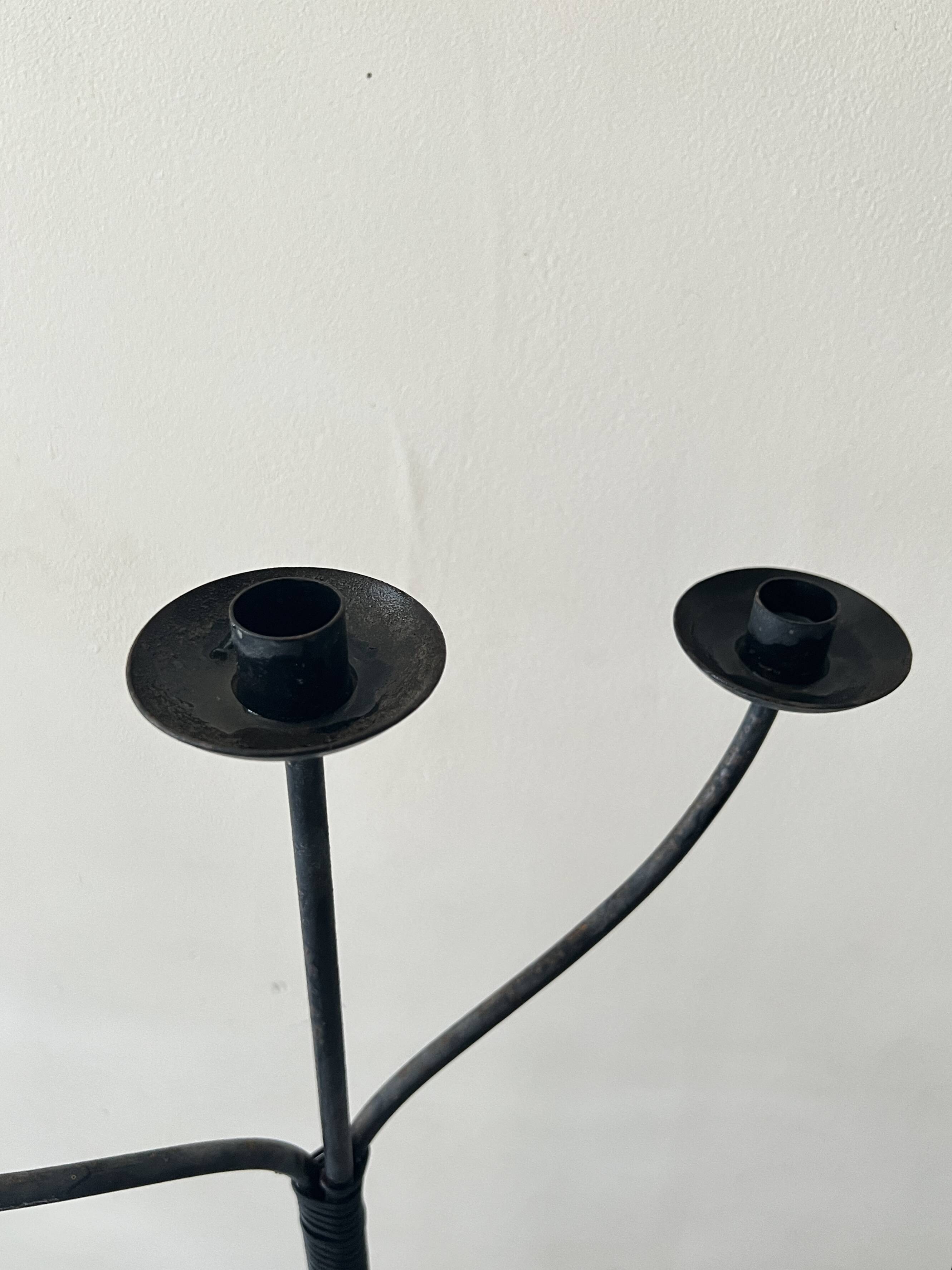 large wrought iron candlestick