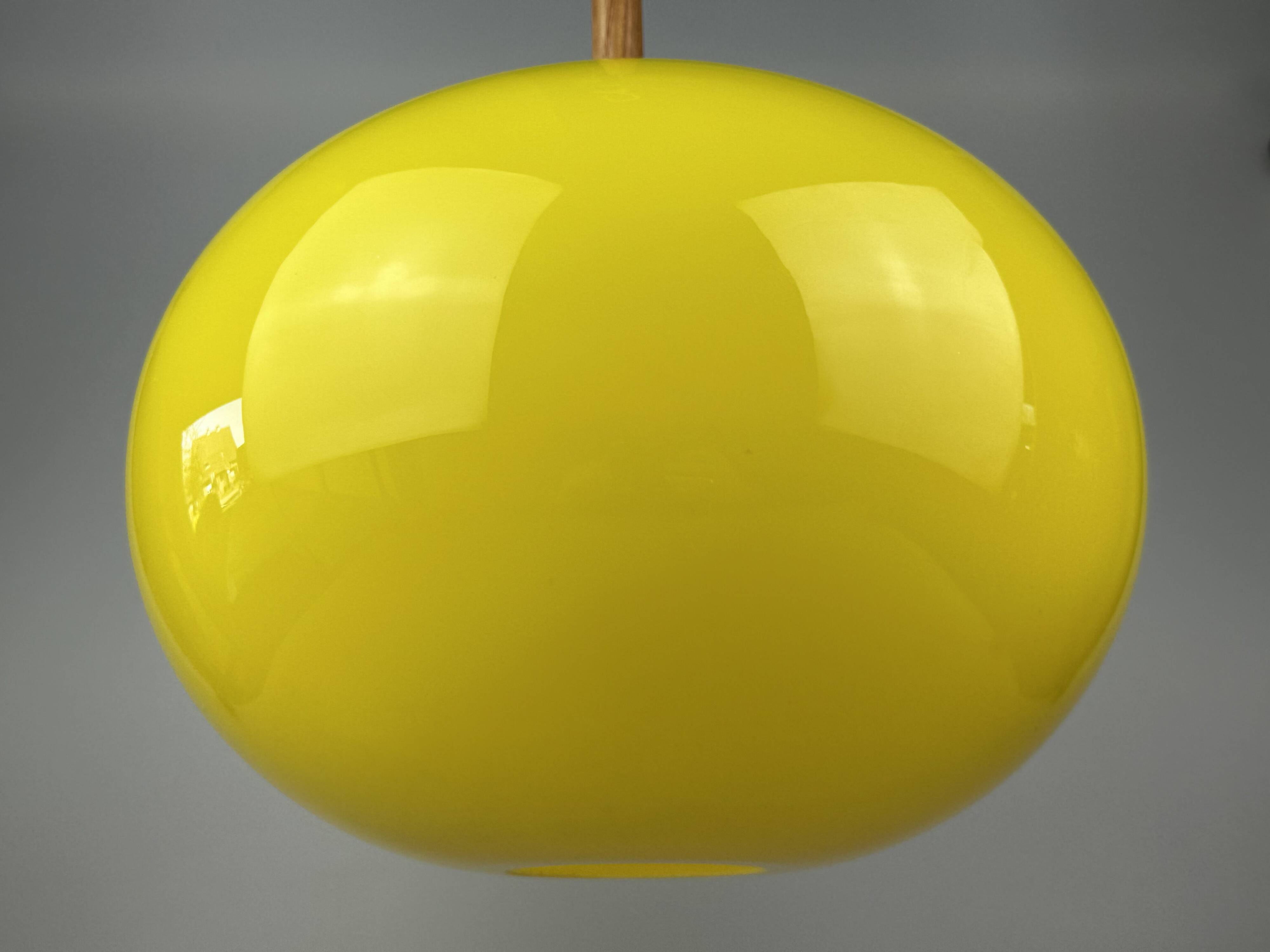 1960s/70s teak ceiling lamp by Uno & Östen Kristiansson for Luxus Sweden