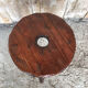 Tabouret de traite tripode bois vintage #a227