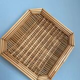 two vintage wicker bowls