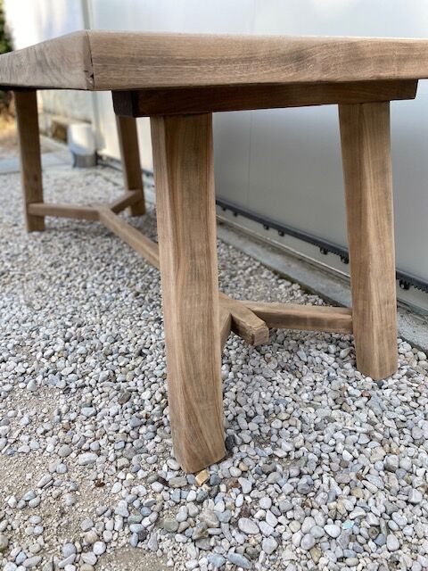 Farmhouse table walnut stripped 200 cm