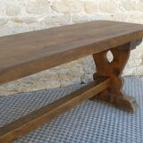 Old monastery bench in solid wood, length 180 cm