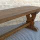 Old monastery bench in solid wood, length 180 cm
