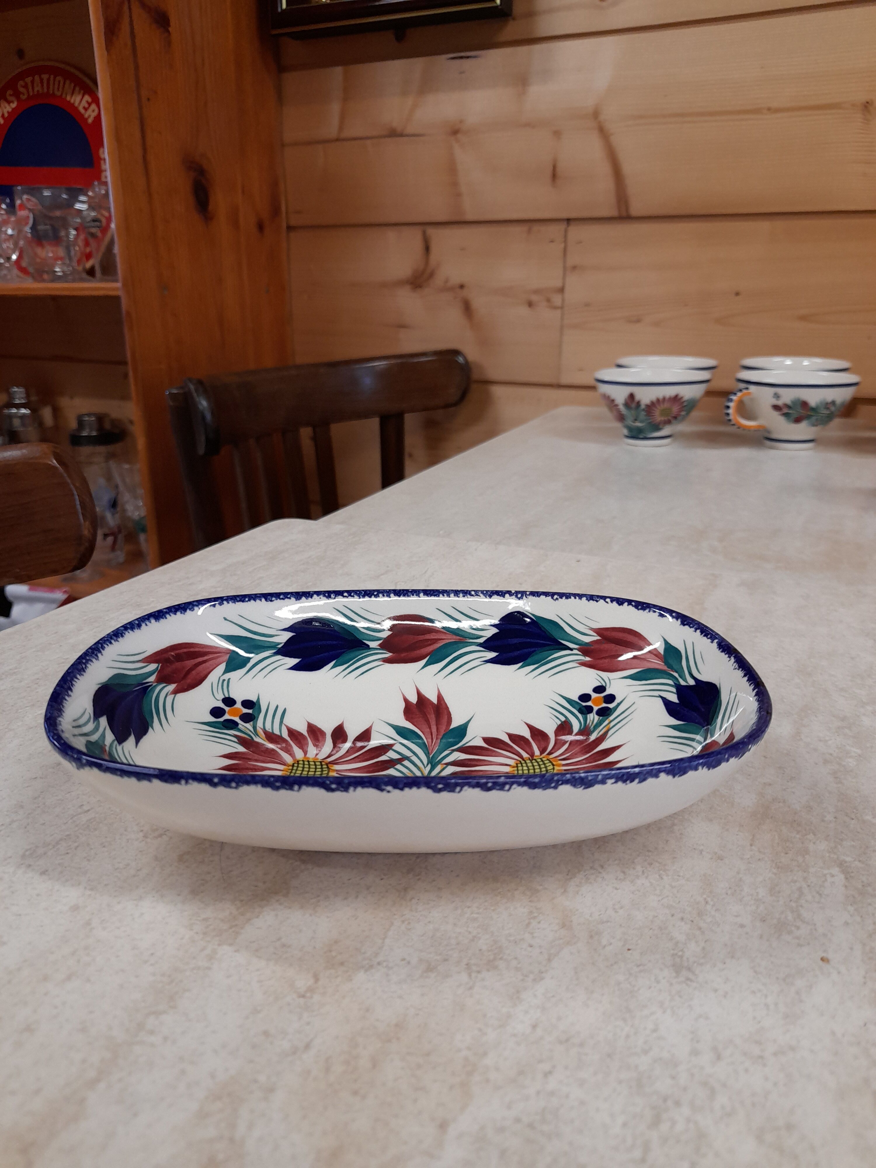 Ravier empty earthenware pocket by Henriot Quimper