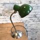 Vintage Industrial Green Enamel Desk Lamp, 1930s