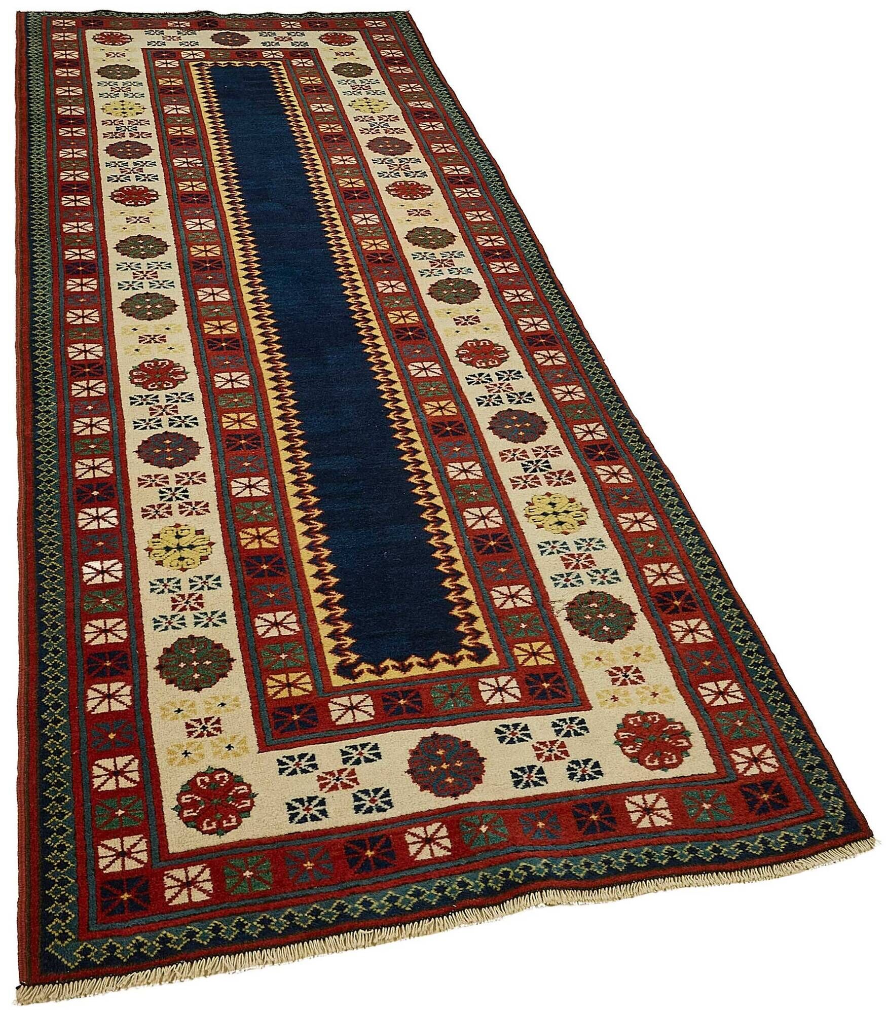 Turkish Handknotted Wool Oushak Rug 100 cm x 292 cm