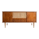 Vintage Scandinavian wooden buffet with marquetry.