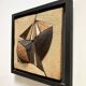 Abstract artist wall sculpture in sandstone. Denmark, 1980s.