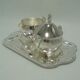 Sugar bowl and milk jar on tray