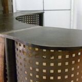 Large steel and wood counter bar