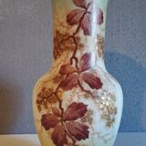 Vase en verre peint