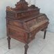 Louis XIII cylinder desk in carved oak, 19th century.