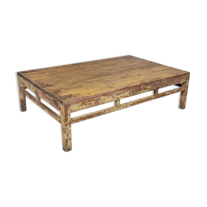 Table basse marron jaune
