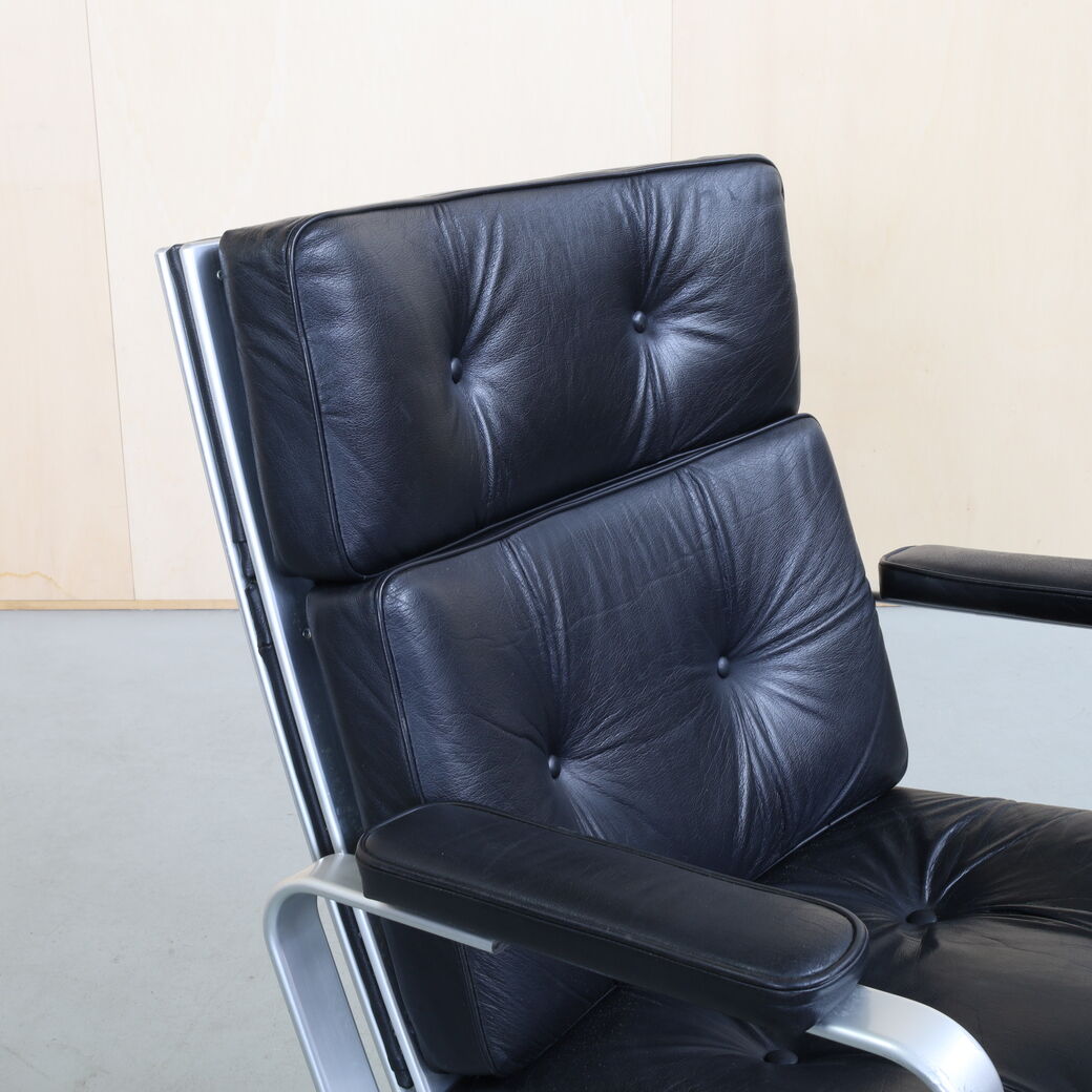 Office chair in leather by Karl Erik Ekselius for Joc Sweden 1970s