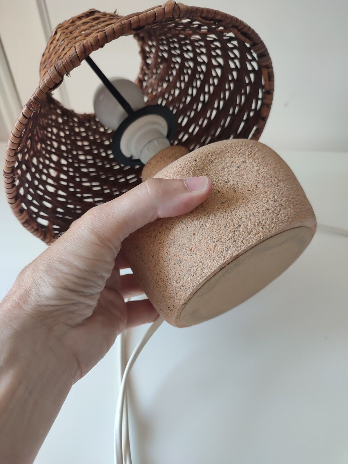 Lampe en pierre naturelle vintage