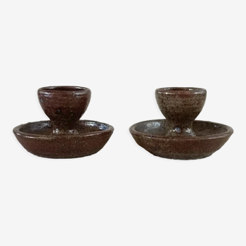 2 stoneware shells