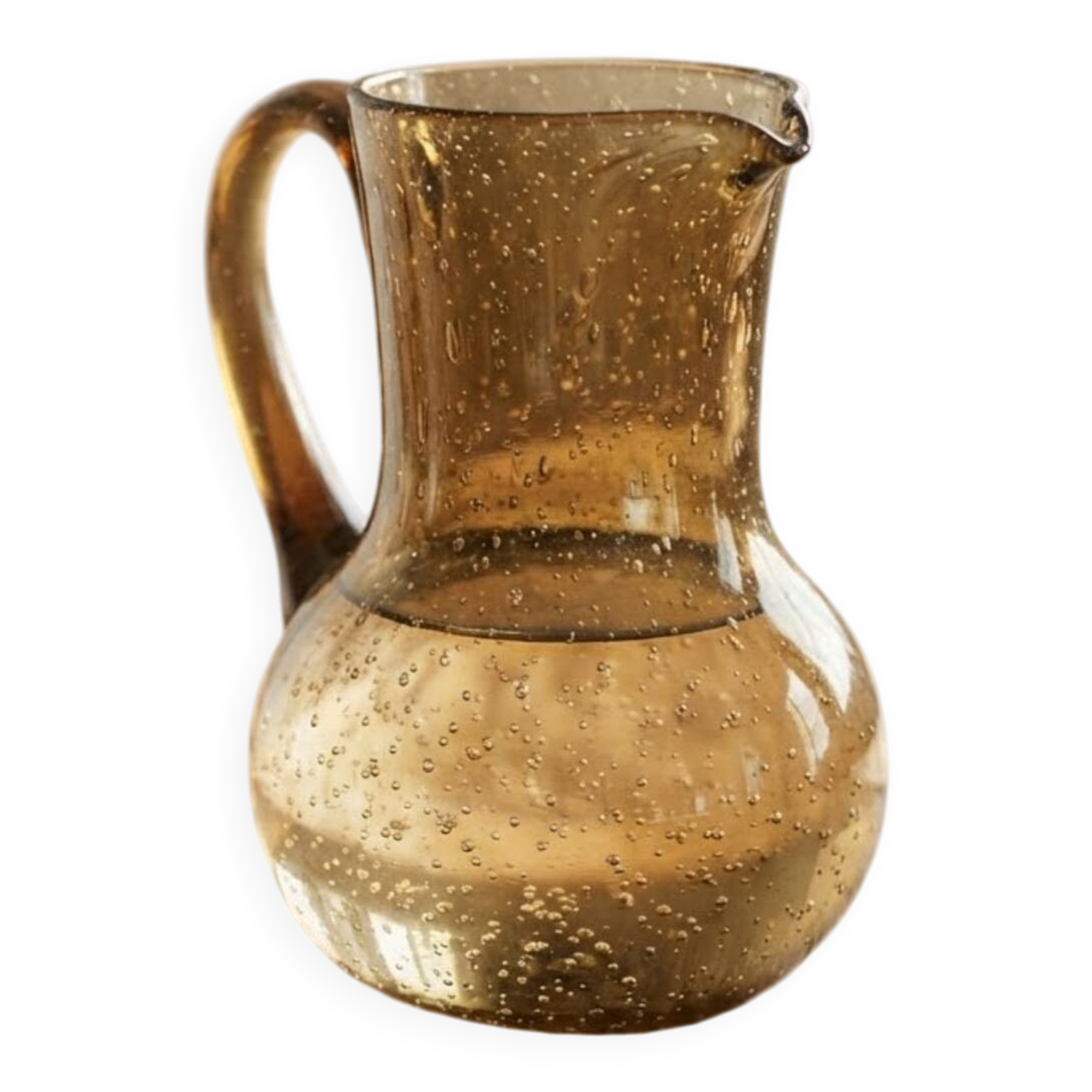 Pichet carafe verre bulle biot vintage